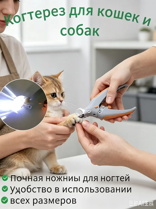 Когтерезка для кошек собак, ножницы для стрижки когтей, вариант
