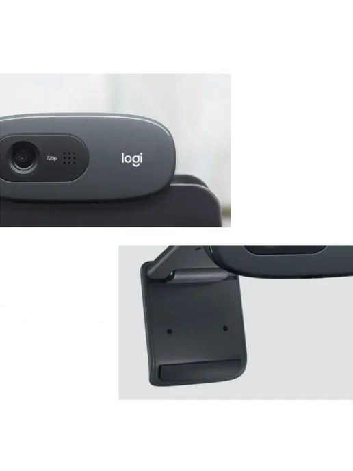 Logitech Веб камера для компьютера с микрофоном, черный, фото 3