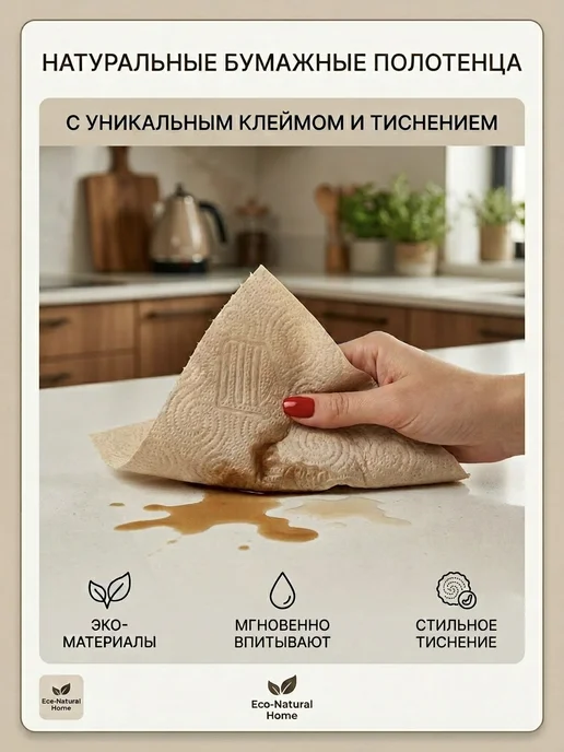Полотенца бумажные для уборки в рулоне 2 слоя 4 шт, 2 шт, фото 3