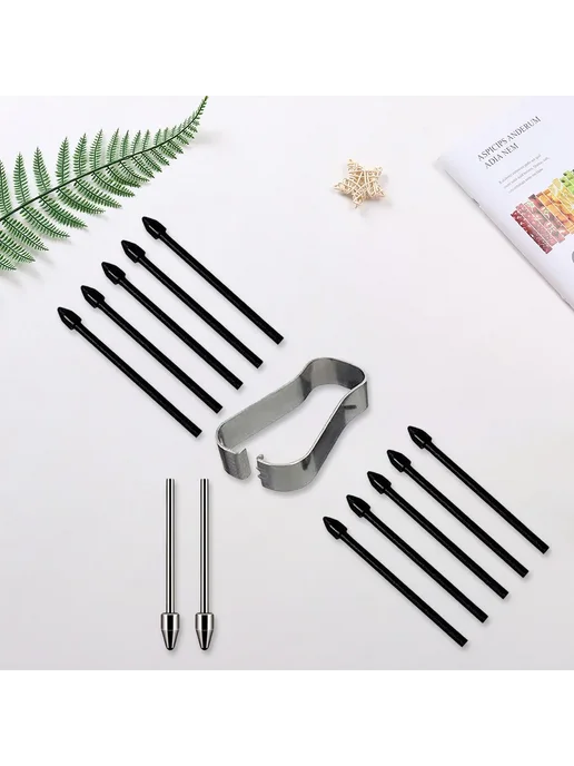 Металлич пластик наконечники с клипсой для Samsung S Pen, вариант