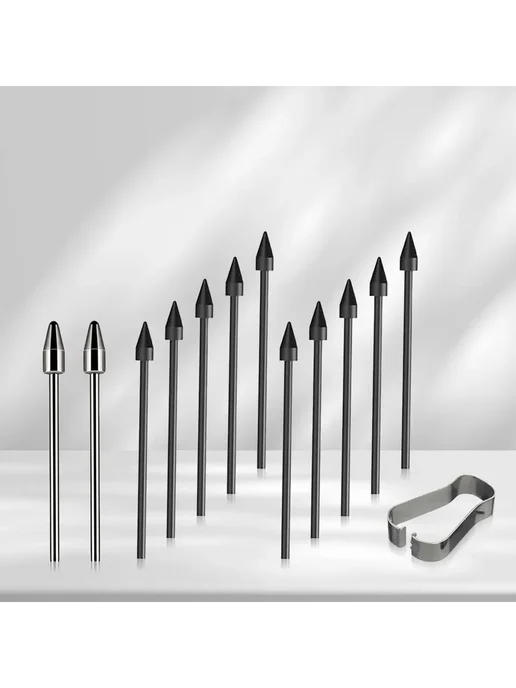 Металлич пластик наконечники с клипсой для Samsung S Pen, вариант, фото 2