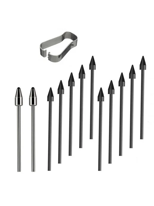 Металлич пластик наконечники с клипсой для Samsung S Pen, вариант, фото 3