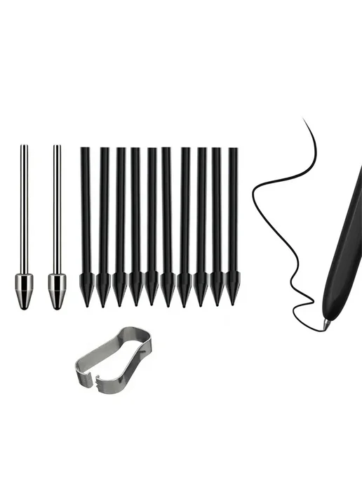 Металлич пластик наконечники с клипсой для Samsung S Pen, вариант, фото 4