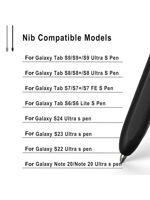Металлич пластик наконечники с клипсой для Samsung S Pen, вариант, фото 6