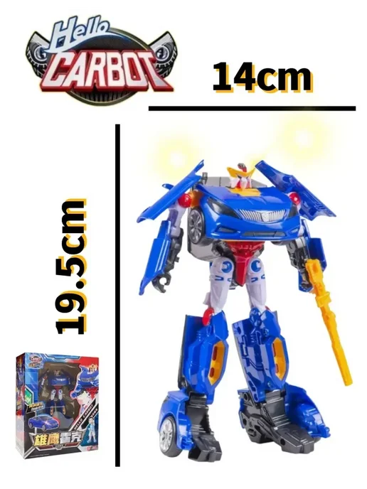 HELLO CARBOT Карбот Hawk робот-трансформер 20 см, синий, фото 8