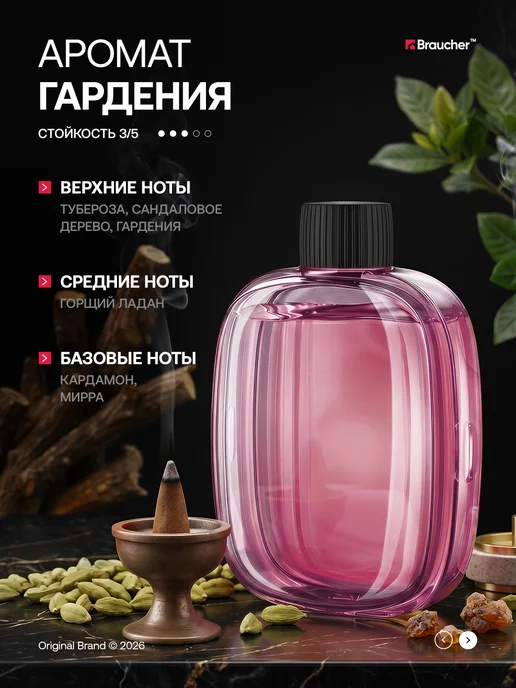 Braucher Набор ароматизаторов для дома арома жидкость для диффузора, серый, фото 6
