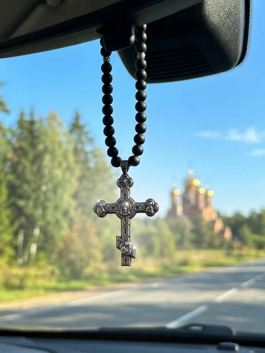 ТД Традиция Четки в машину Крест православный, черный, фото 3