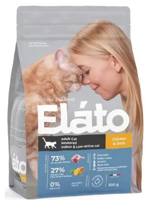 Сухой корм Elato Малоактивных Кошек для собак, стерилизованные, 0,3 кг, фото 2