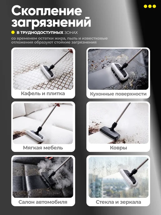 TANFORT Пароочиститель для уборки дома мощный, белый, фото 6