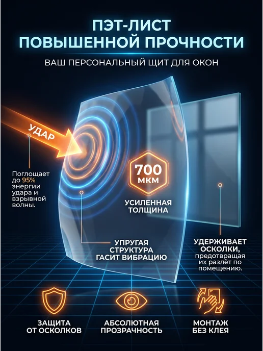 ПэтМаркет ПЭТ листовой монолитный в рулоне 0,96х6м 0,7мм, вариант, фото 6