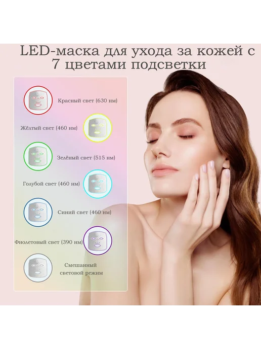 LED маска для лица, вариант, фото 2