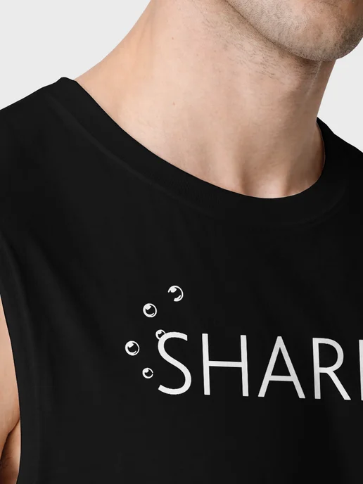 Каждому своё Naturals Майка Спортивная С Акулой И Морским Принтом Shark, черный, фото 4