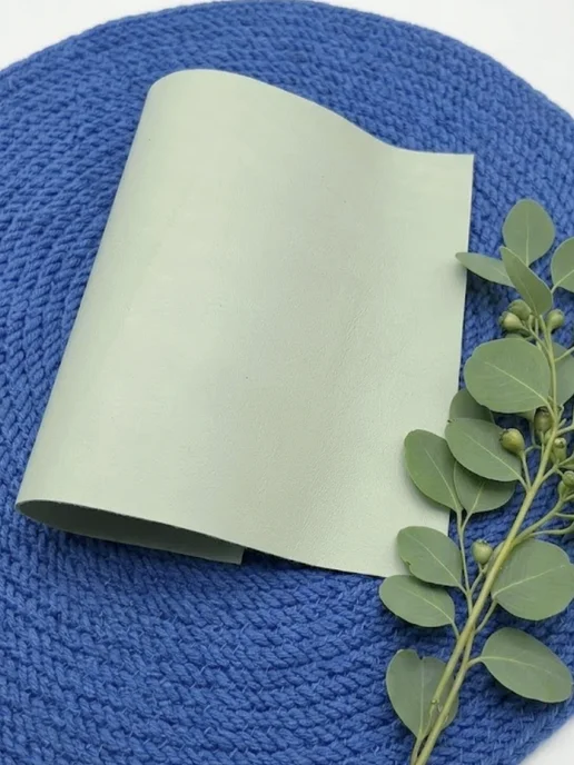 Kozha_natural Натуральная кожа для рукоделия, 20×15 см, голубой, фото 3