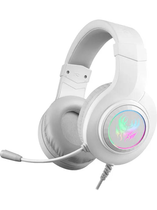 DEFENDER Наушники игровые Ghost LED, белые, белый