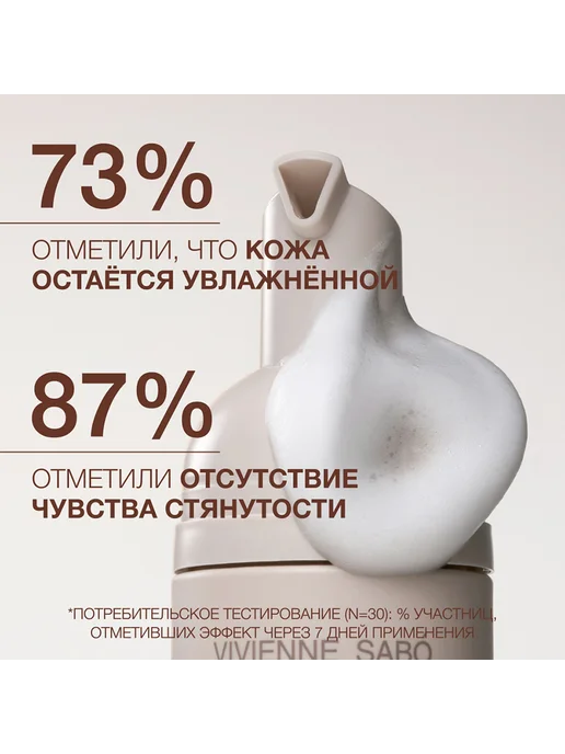 VIVIENNE SABO Мусс для умывания BASIC LUXURY очень мягкий с гиалуроновой, 150 мл, фото 8