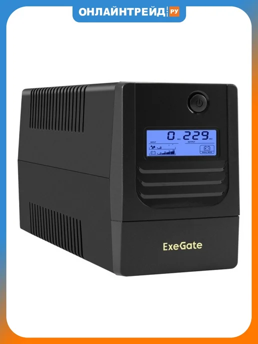 EXEGATE ИБП Smart LB-650.LCD.AVR.2SH 650VA 390W, 390 Вт