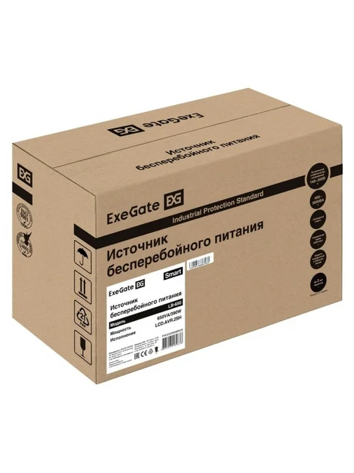 EXEGATE ИБП Smart LB-650.LCD.AVR.2SH 650VA 390W, 390 Вт, фото 3