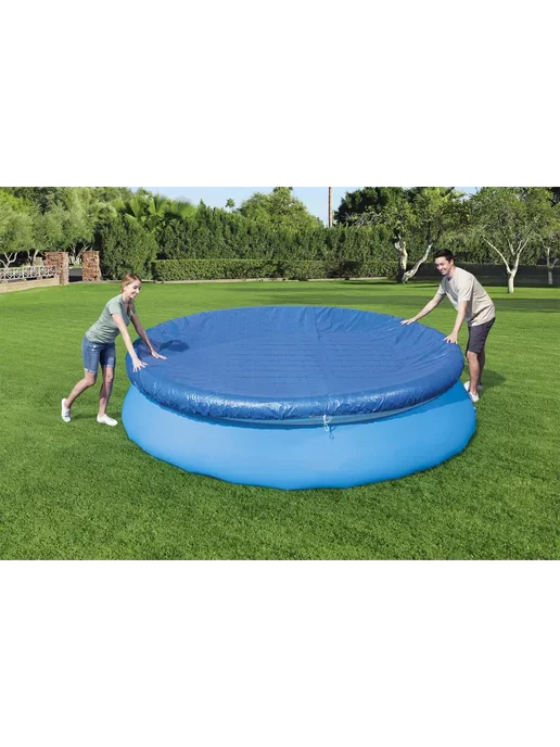 Intex Чехол круглый для бассейнов Интекс 366 см 28022, синий, фото 6