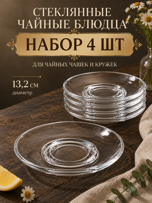 Точка посуды Блюдце чайное для десерта 12 шт, 4 шт