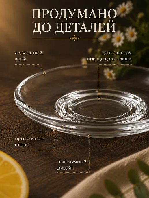 Точка посуды Блюдце чайное для десерта 12 шт, 4 шт, фото 6