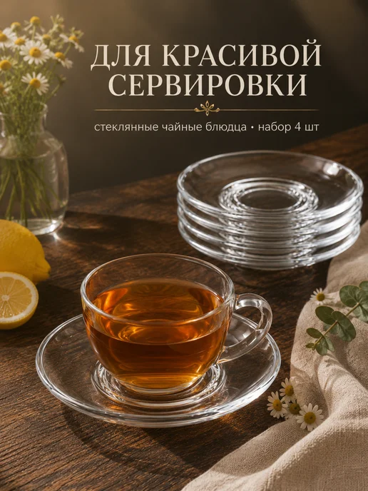 Точка посуды Блюдце чайное для десерта 12 шт, 4 шт, фото 8