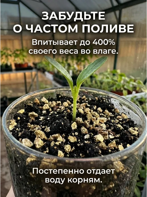 Вермикулит 5л 1-3мм для растений цветов разрыхлитель почвы, 1 л, фото 5