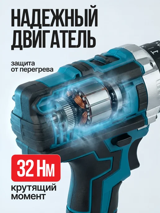 habika Шуруповерт бесщеточный мощный аккумуляторный дрель с ударом, вариант, фото 3