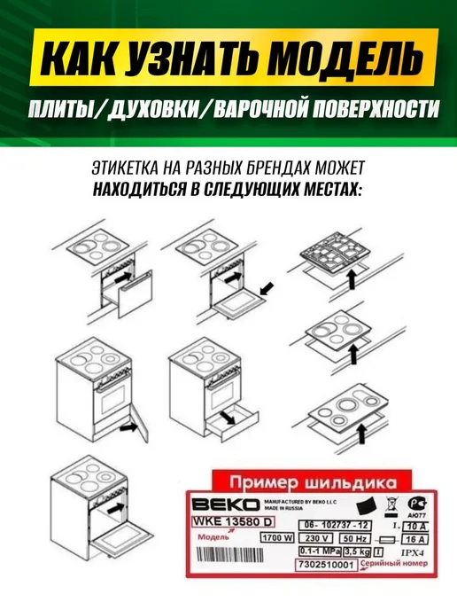 Нет бренда Селектор программ для духового шкафа Indesit, вариант, фото 6