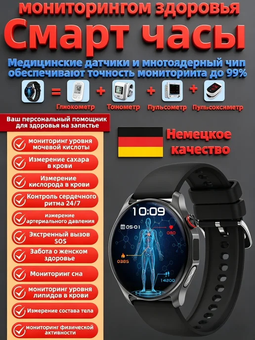 Garmin Медицинские смарт часы для пожилых ЭКГ сахар SpO2 мочевая, вариант