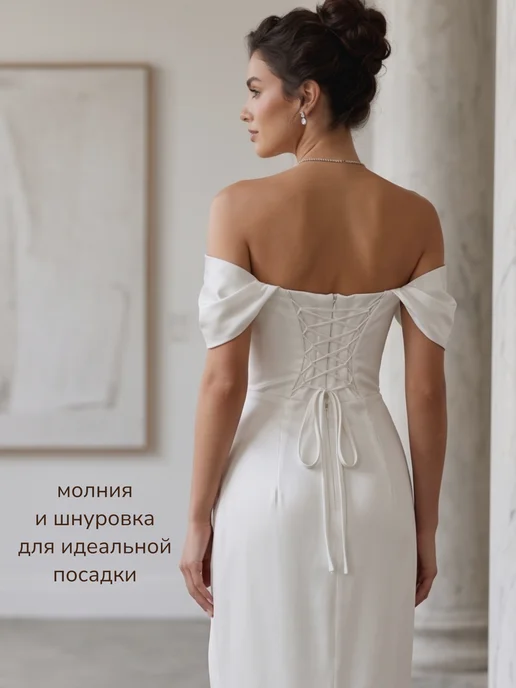 ERMOLLI Платье корсетное свадебное для невесты, белый, фото 6