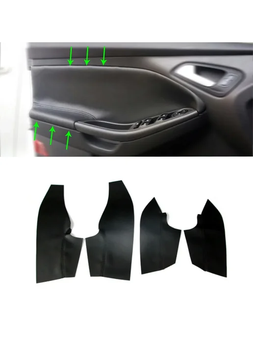 FOXSN Накладка на дверь Ford Focus 2014-2018, 4шт, черный, 4 шт, фото 2