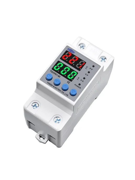 Реле контроля напряжения TOMZN TOVPD1-60-EC с защитой от перегрузки по току и перенапряжения 60 А / Защитное устройство в DIN рейку, Автоматический выключатель 60A, фото 6