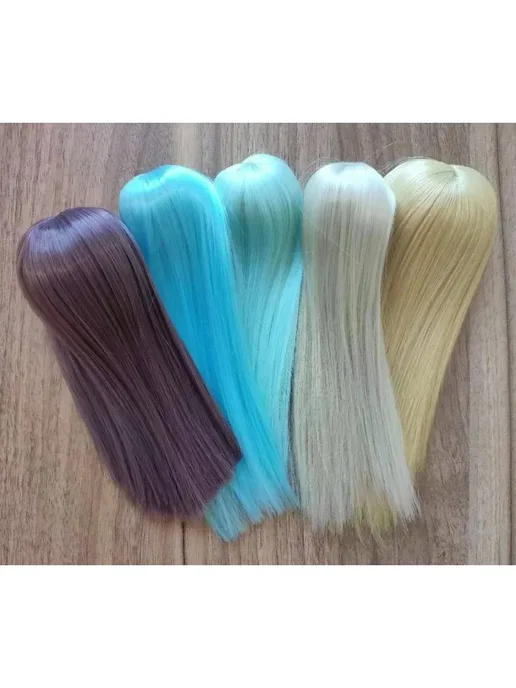 Нет бренда Парик для куклы BJD, цвет 16 colourful, вариант, фото 6