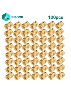 Siboor Накатанная медная резьба M3xD5xL4 для 3D-принтеров