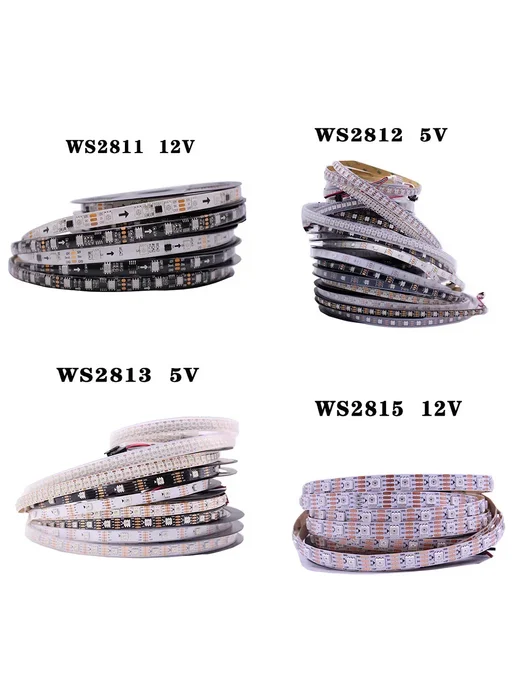 taslauk Светодиодная лента WS2815 12V, White PCB, 5m, 60W, IP30, 60 Вт, фото 2