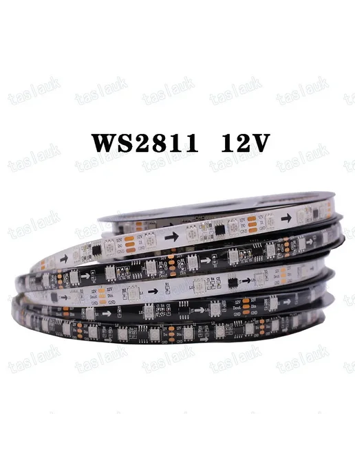taslauk Светодиодная лента WS2815 12V, White PCB, 5m, 60W, IP30, 60 Вт, фото 3