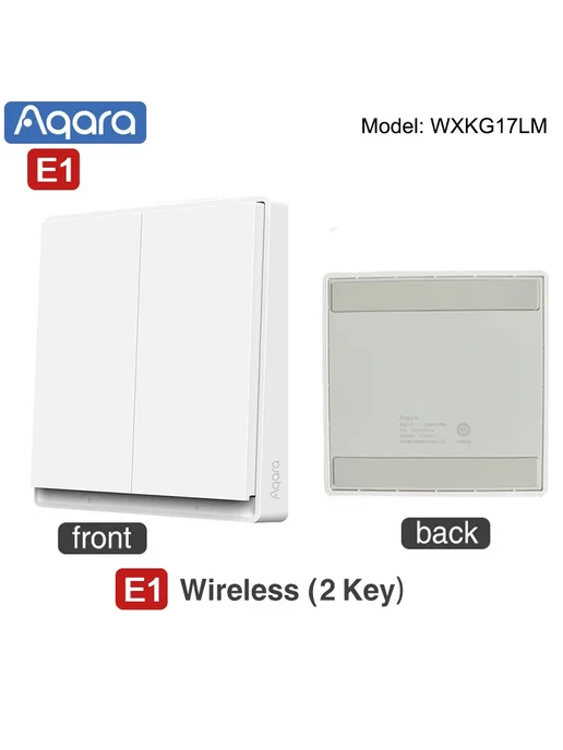 Aqara E1 Wireless (2 Key) Белый выключатель, белый