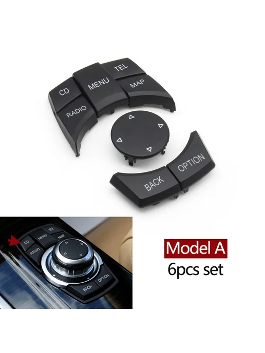 Кнопки управления BMW CIC iDrive, Model A, 6 шт, черные, 5 шт, фото 6