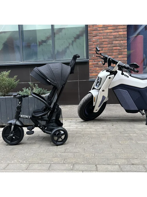 Beeple Велосипед трехколесный Mini Trike Black, черный, фото 8