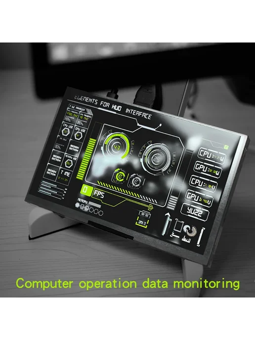 GIVIFENI Мини-монитор 7" IPS 1024x600, 1024x600