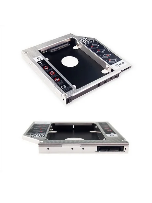 Нет бренда Алюминиевый адаптер caddy 2.5" SATA 3.0 для HDD SSD, 9.5mm, фото 3