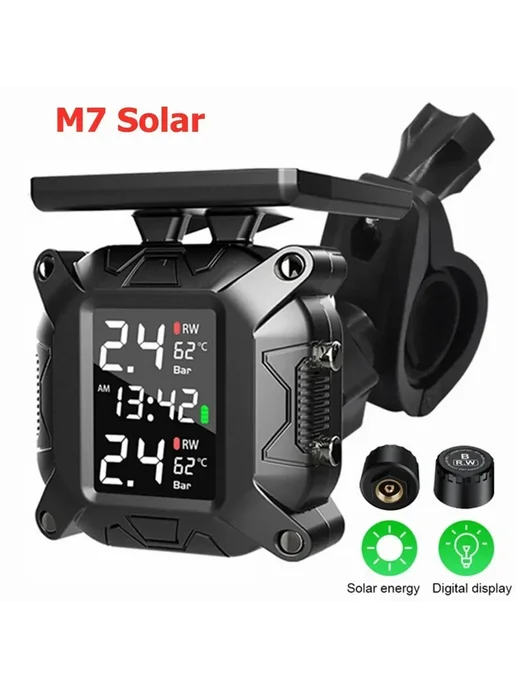 Нет бренда M7 Solar TPMS Датчик давления в шинах мотоцикла, вариант