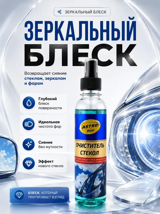 LEES Очиститель стекол автомобиля и зеркал без разводов антиблик, 250 мл, фото 3