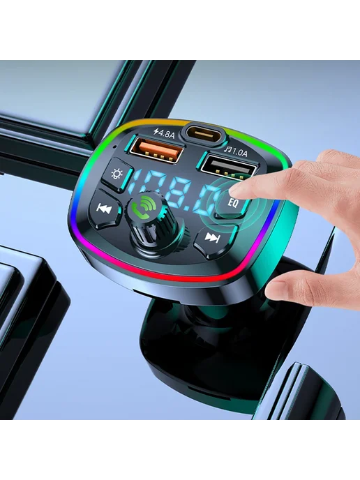 WYMECT Автомобильный Bluetooth 5,0 FM-передатчик PD 18 Вт Type-C Du, 18 Вт