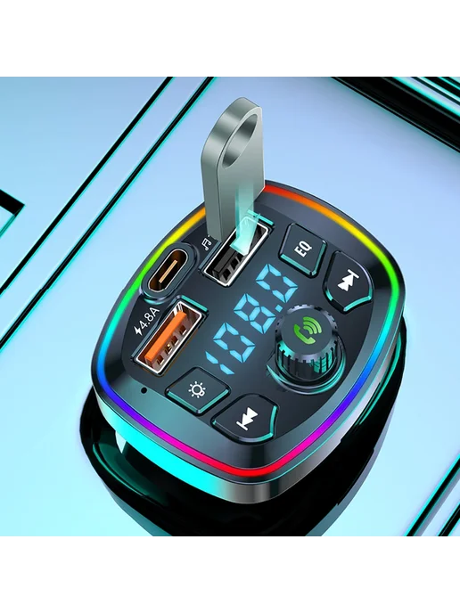 WYMECT Автомобильный Bluetooth 5,0 FM-передатчик PD 18 Вт Type-C Du, 18 Вт, фото 4