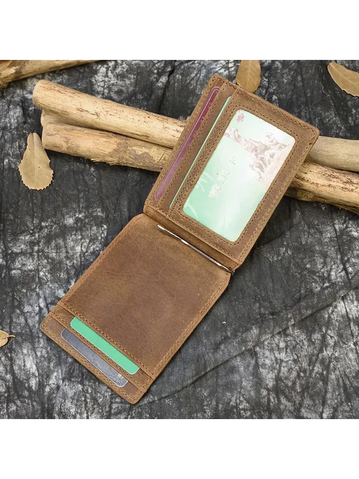 Newsbirds Мужской кошелек из кожи Light Brown (1003), коричневый, фото 2