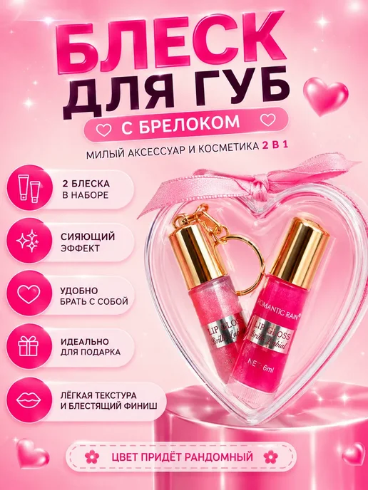 ЛОЛ15 Блеск для губ набор с блестками для девочек, розовый