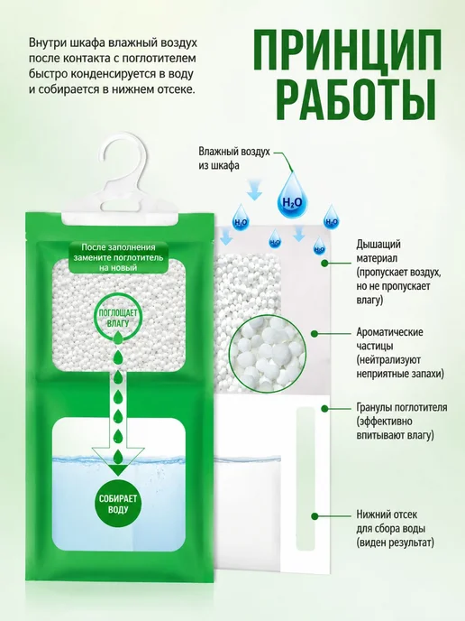 влагопоглотитель, осушители воздуха, зеленый, фото 8