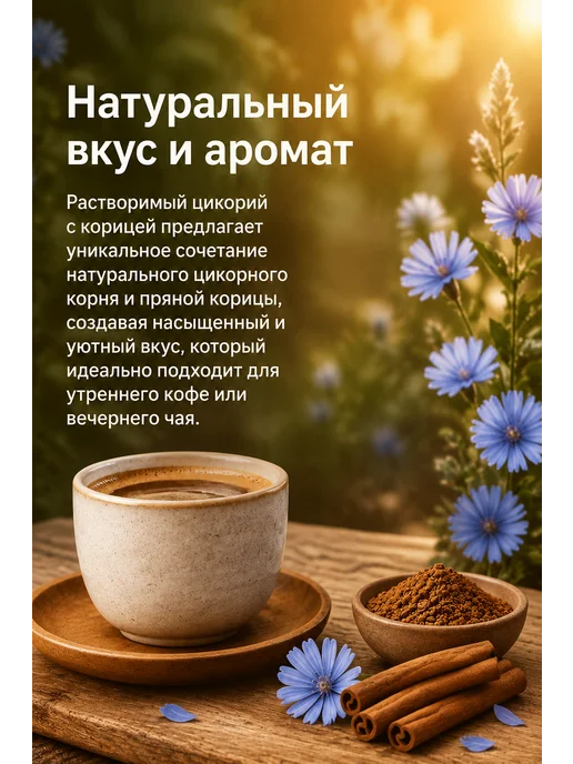 Цикорий Здоровье Цикорий растворимый гранулированный с корицей 85 гр, 85 г, фото 2