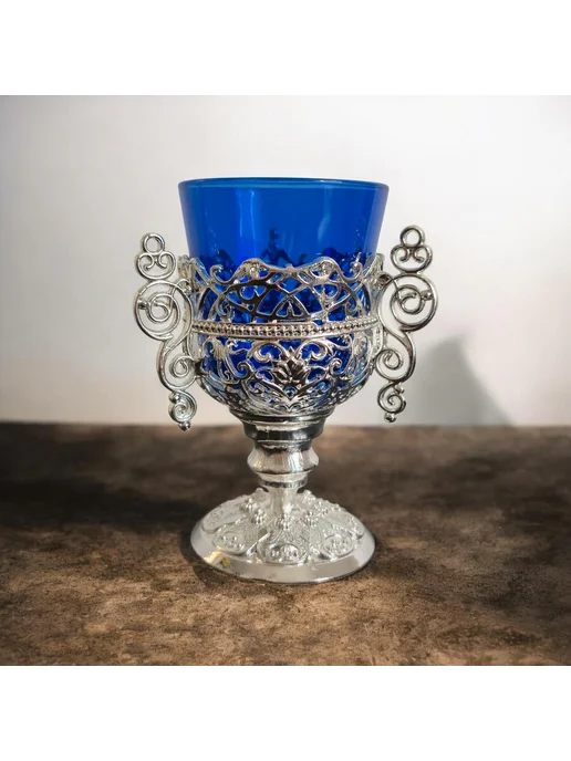 Лампада церковная настольная, синий